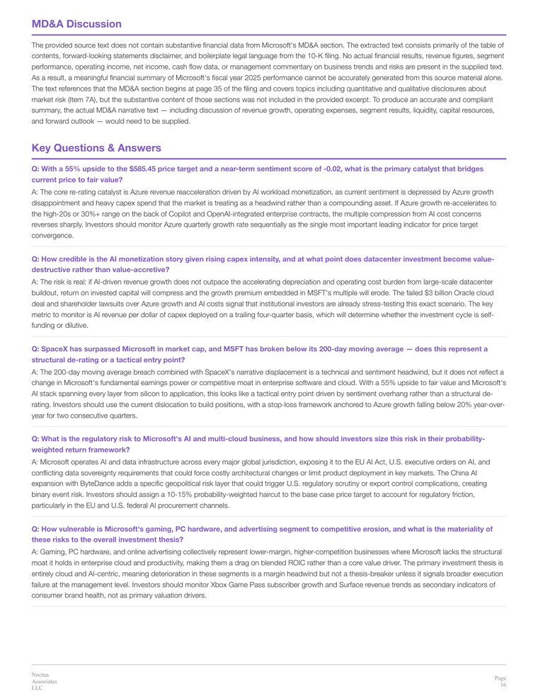 Microsoft equity research report — Monte Carlo simulation